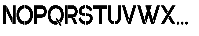 Glagent Stencil Extra Bold Extra Cond Font UPPERCASE
