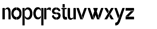 Glagent Stencil Extra Bold Extra Cond Font LOWERCASE