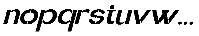 Glagent Stencil Extra Bold Extra Exp Sl Font LOWERCASE