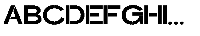 Glagent Stencil Extra Bold Extra Exp Font UPPERCASE