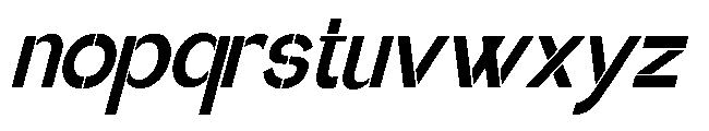 Glagent Stencil Extra Bold Semi Cond Sl Font LOWERCASE