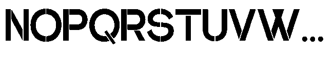 Glagent Stencil Extra Bold Semi Cond Font UPPERCASE
