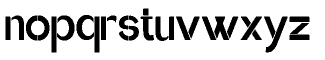 Glagent Stencil Extra Bold Semi Cond Font LOWERCASE