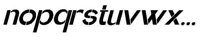 Glagent Stencil Extra Bold Semi Exp Sl Font LOWERCASE