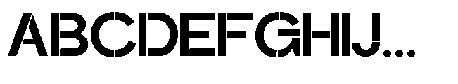 Glagent Stencil Extra Bold Semi Exp Font UPPERCASE