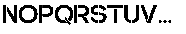 Glagent Stencil Extra Bold Semi Exp Font UPPERCASE