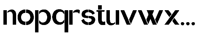 Glagent Stencil Extra Bold Semi Exp Font LOWERCASE