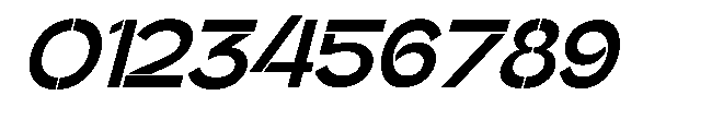 Glagent Stencil Extra Bold Slanted Font OTHER CHARS