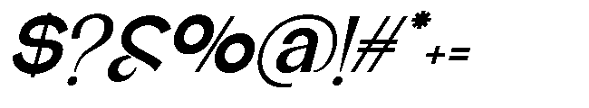 Glagent Stencil Extra Bold Slanted Font OTHER CHARS