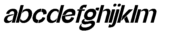 Glagent Stencil Extra Bold Slanted FONT
