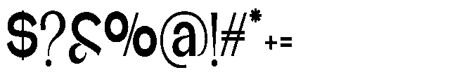 Glagent Stencil Extra Bold Ultra Cond Font OTHER CHARS