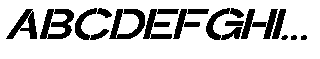 Glagent Stencil Extra Bold Ultra Exp Sl Font UPPERCASE