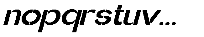Glagent Stencil Extra Bold Ultra Exp Sl Font LOWERCASE