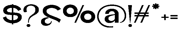 Glagent Stencil Extra Bold Ultra Exp Font OTHER CHARS