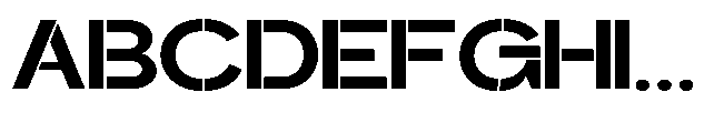 Glagent Stencil Extra Bold Ultra Exp Font UPPERCASE