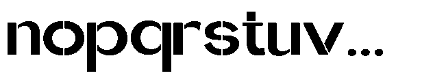 Glagent Stencil Extra Bold Ultra Exp Font LOWERCASE