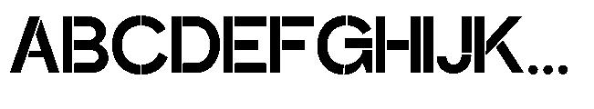Glagent Stencil Extra Bold Font UPPERCASE