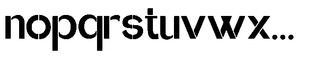 Glagent Stencil Extra Bold Font LOWERCASE