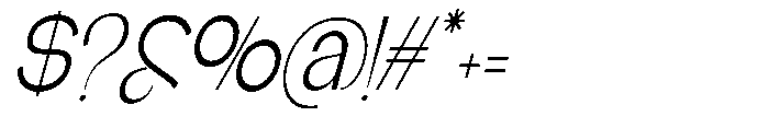Glagent Stencil Extra Condensed Slanted Font OTHER CHARS