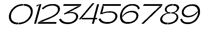 Glagent Stencil Extra Expanded Slanted Font OTHER CHARS