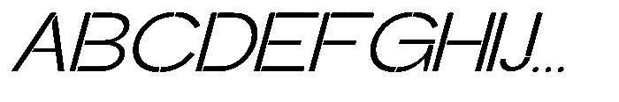 Glagent Stencil Extra Expanded Slanted Font UPPERCASE