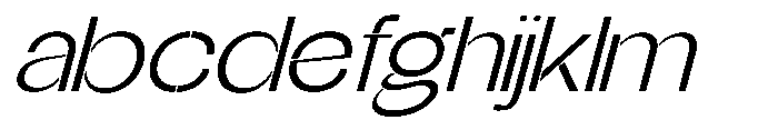 Glagent Stencil Extra Expanded Slanted FONT