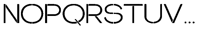 Glagent Stencil Extra Expanded Font UPPERCASE