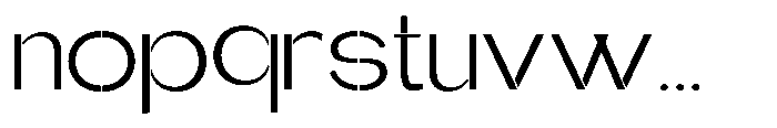 Glagent Stencil Extra Expanded Font LOWERCASE