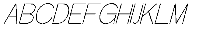 Glagent Stencil Extra Light Cond Sl Font UPPERCASE