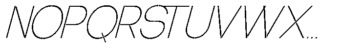 Glagent Stencil Extra Light Cond Sl Font UPPERCASE