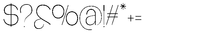 Glagent Stencil Extra Light Condensed Font OTHER CHARS