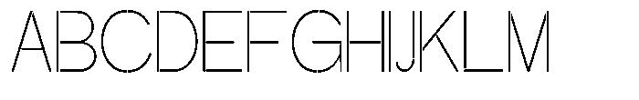 Glagent Stencil Extra Light Condensed Font UPPERCASE