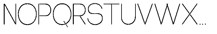 Glagent Stencil Extra Light Condensed Font UPPERCASE