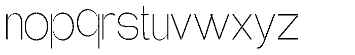 Glagent Stencil Extra Light Condensed Font LOWERCASE