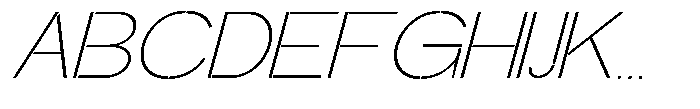 Glagent Stencil Extra Light Expanded Sl Font UPPERCASE