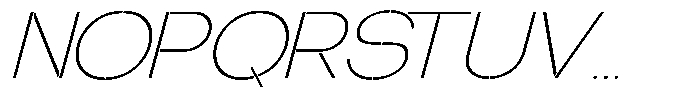 Glagent Stencil Extra Light Expanded Sl Font UPPERCASE