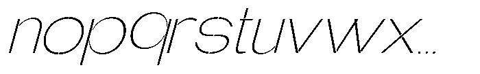 Glagent Stencil Extra Light Expanded Sl Font LOWERCASE