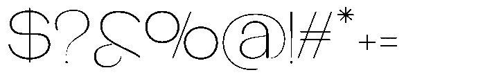 Glagent Stencil Extra Light Expanded Font OTHER CHARS
