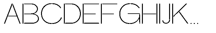 Glagent Stencil Extra Light Expanded Font UPPERCASE