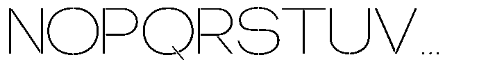 Glagent Stencil Extra Light Expanded Font UPPERCASE