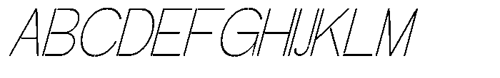 Glagent Stencil Extra Light Extra Cond Sl Font UPPERCASE