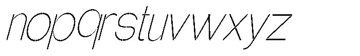 Glagent Stencil Extra Light Extra Cond Sl Font LOWERCASE