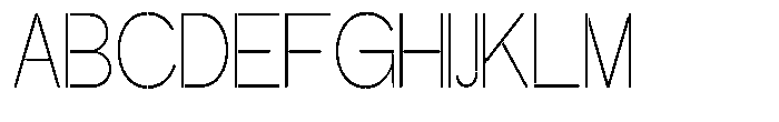 Glagent Stencil Extra Light Extra Cond Font UPPERCASE