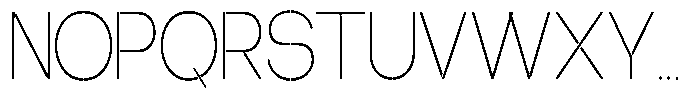 Glagent Stencil Extra Light Extra Cond Font UPPERCASE