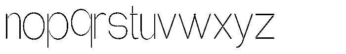 Glagent Stencil Extra Light Extra Cond Font LOWERCASE