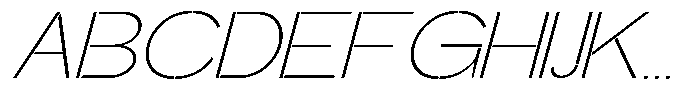 Glagent Stencil Extra Light Extra Exp Sl Font UPPERCASE