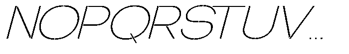 Glagent Stencil Extra Light Extra Exp Sl Font UPPERCASE