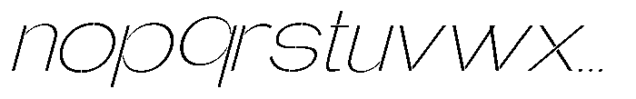 Glagent Stencil Extra Light Extra Exp Sl Font LOWERCASE