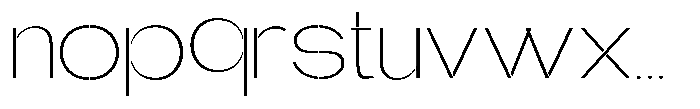 Glagent Stencil Extra Light Extra Exp Font LOWERCASE