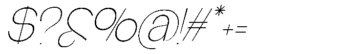 Glagent Stencil Extra Light Semi Cond Sl Font OTHER CHARS